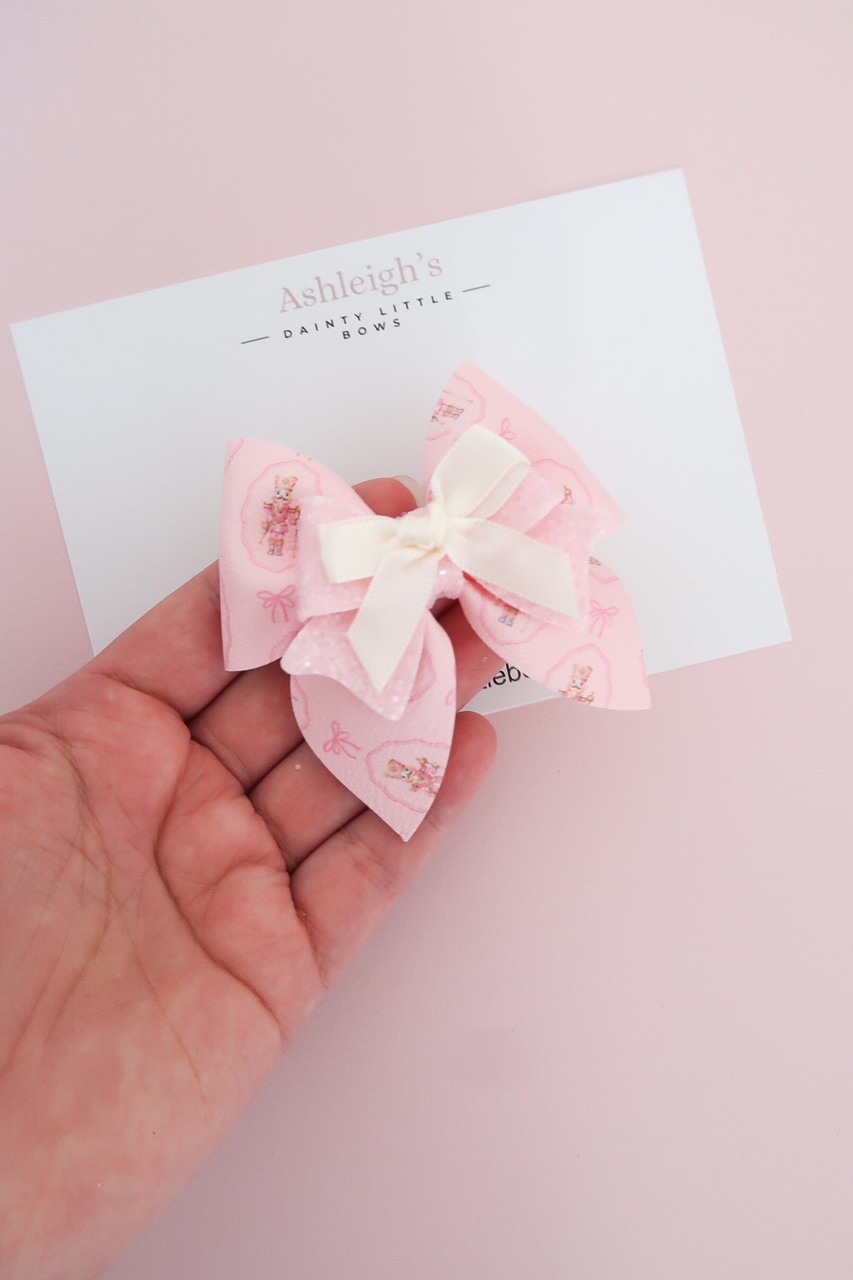 Pink nutcracker princess bow