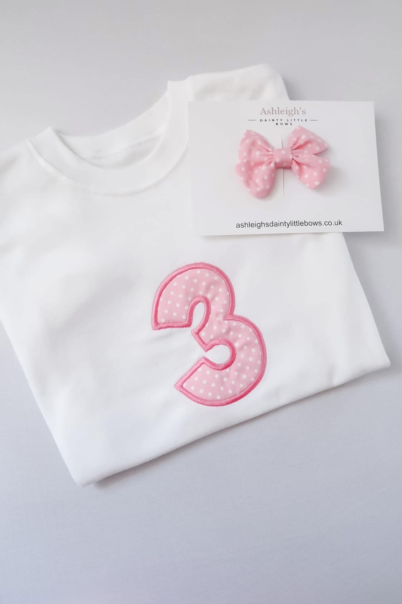 Dotty pink birthday top