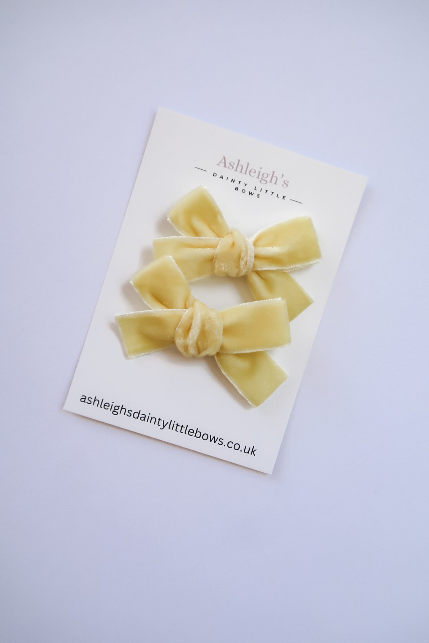 Mini velvet lemon bow