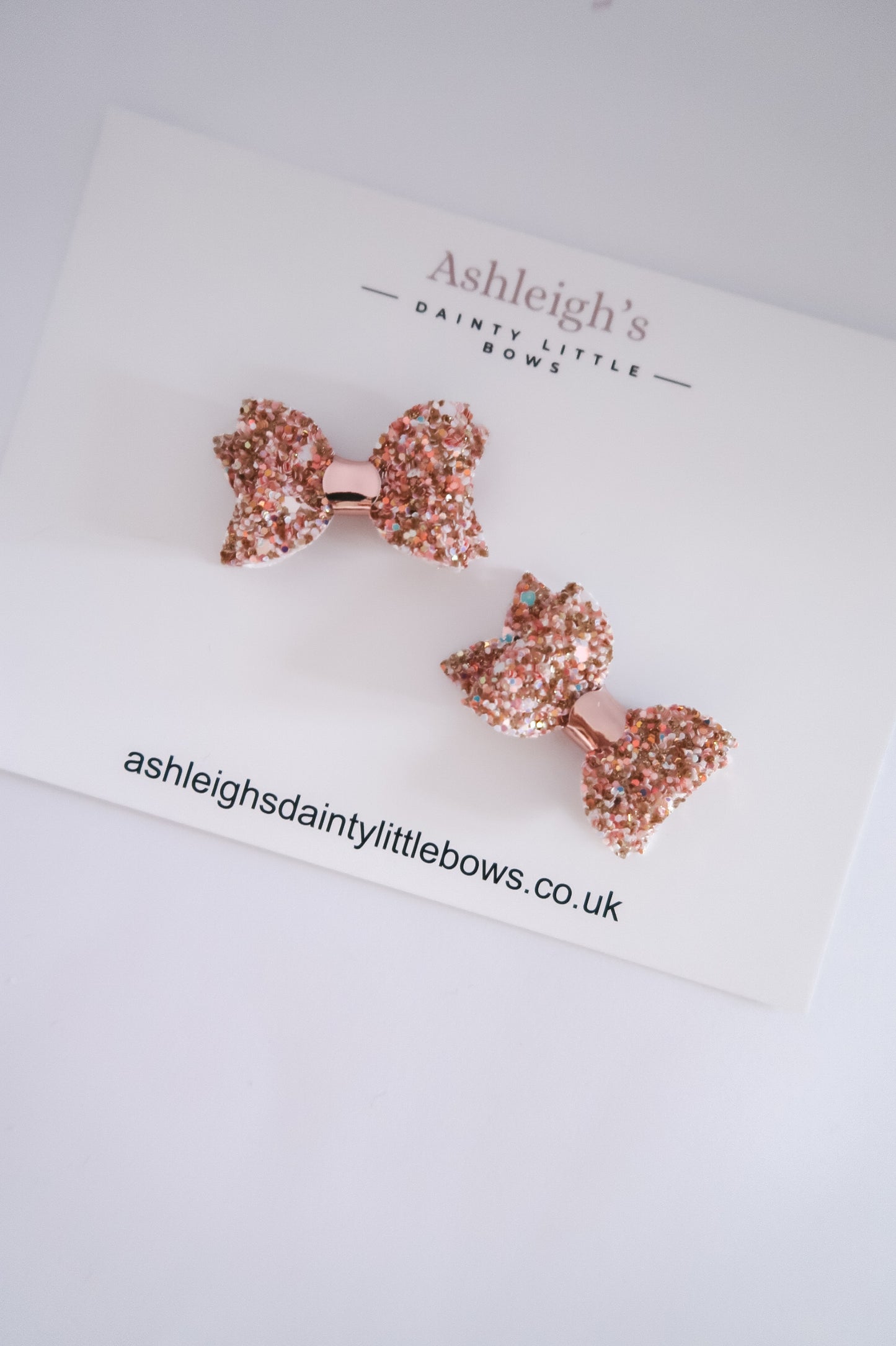 Rose gold baby bow