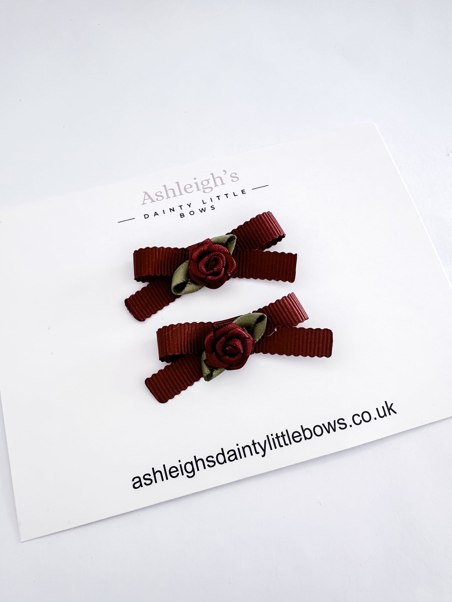 Chocolate rose bud bow