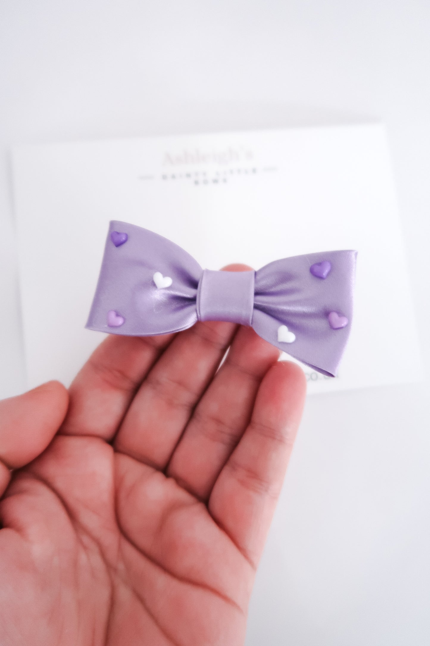 Lilac sprinkles bow