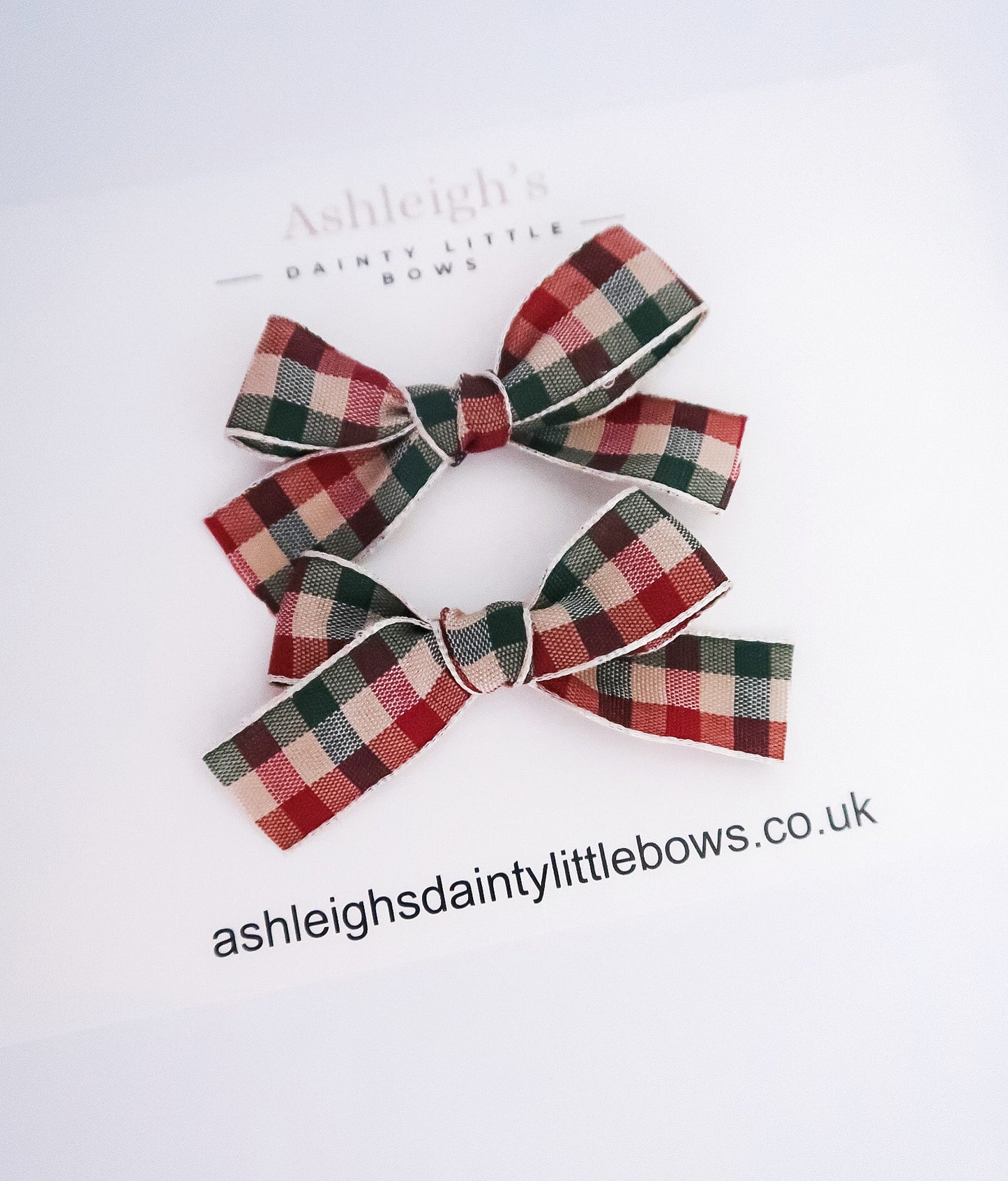 Mini sweetheart tartan bow