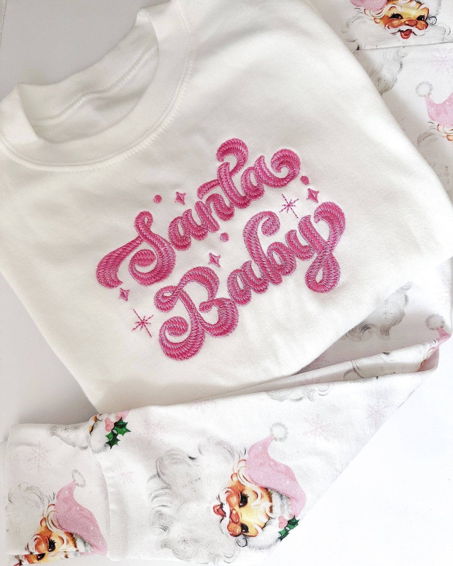 Santa baby sweater (various colours available)