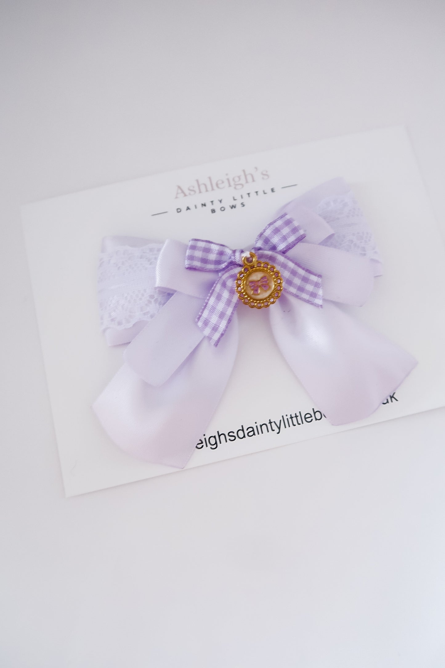 Vintage lilac Dollie bow