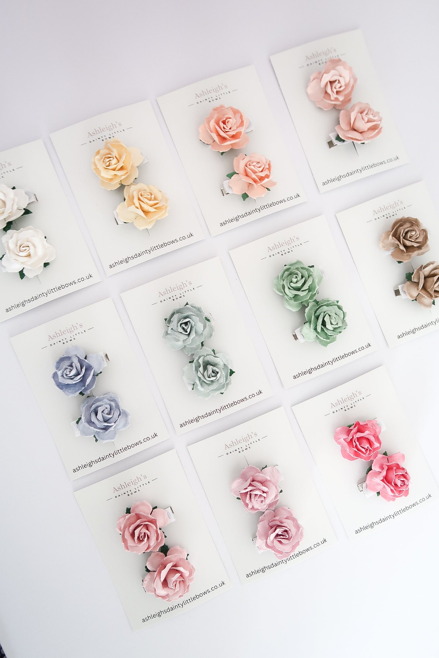 Tea rose clips