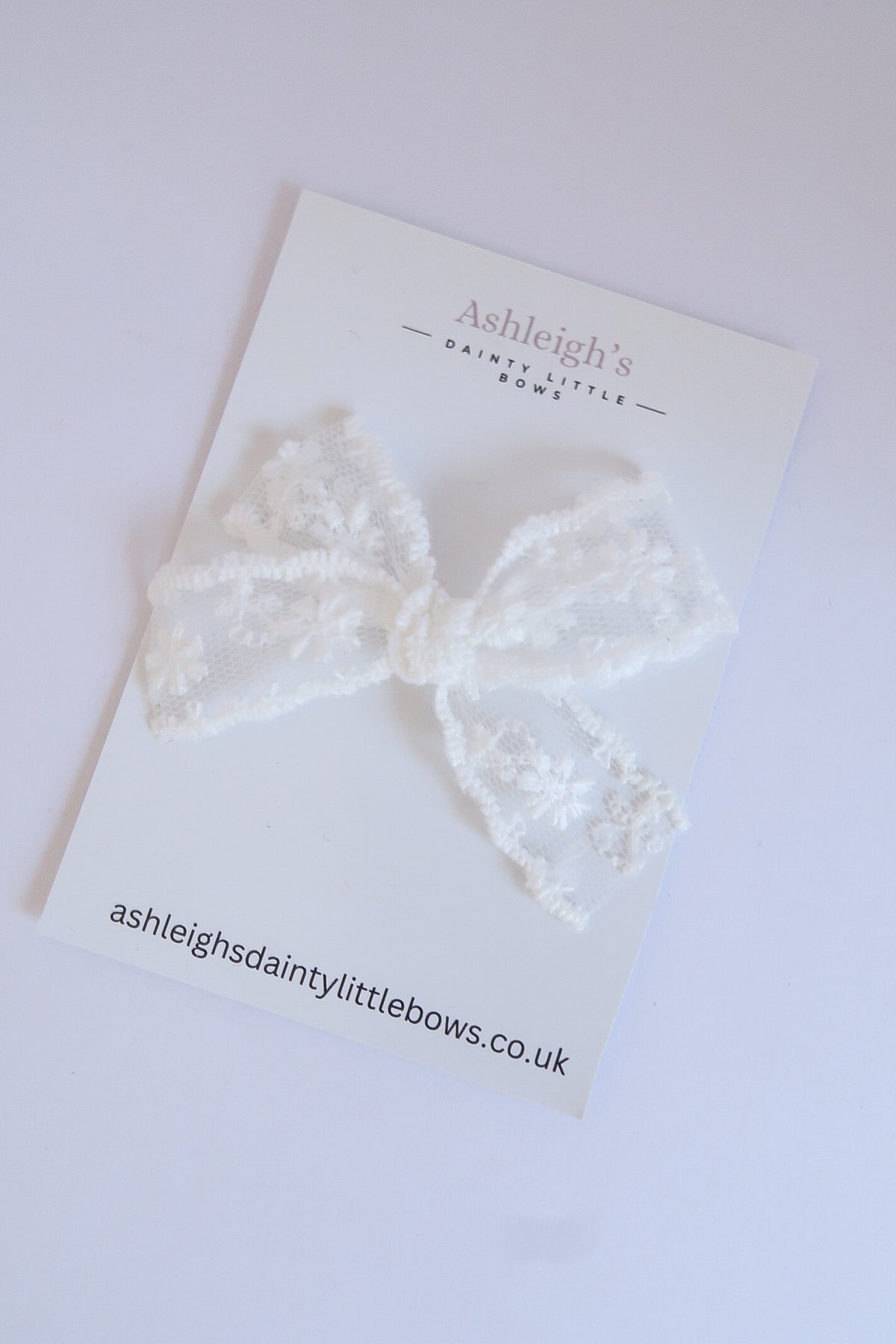 White lace bow