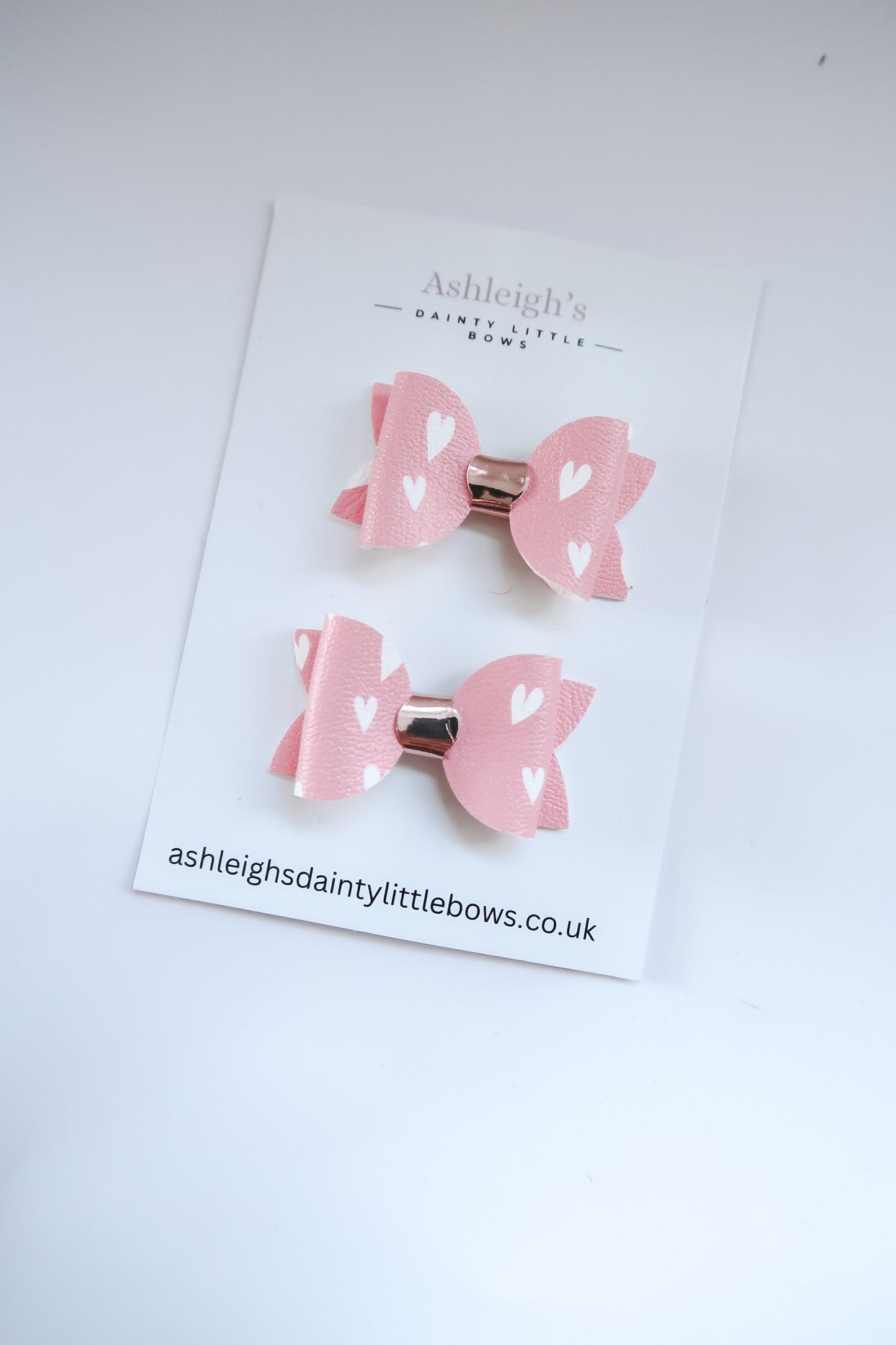 Dainty hearts baby bow