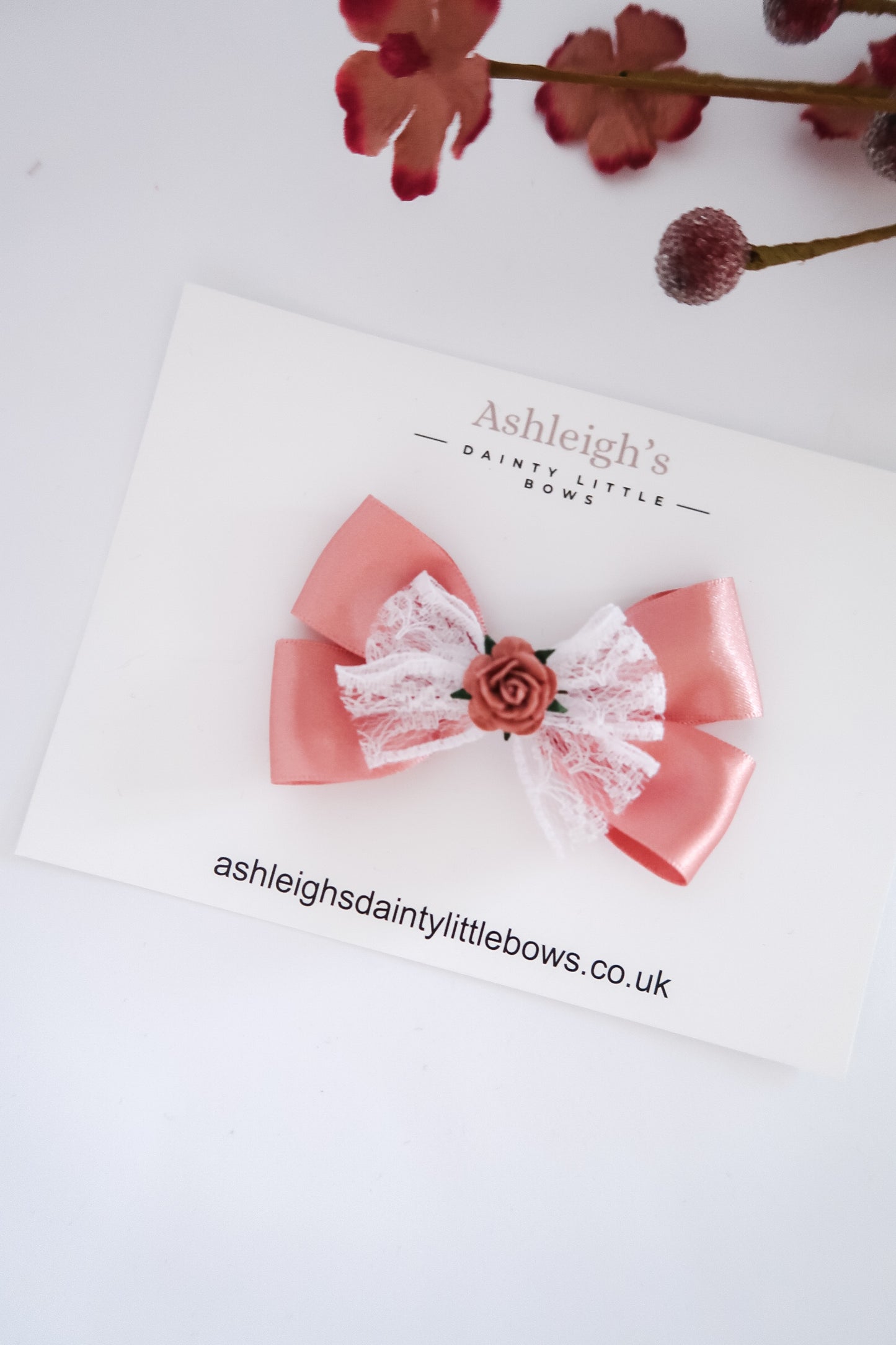 Dusky pink lace flutter