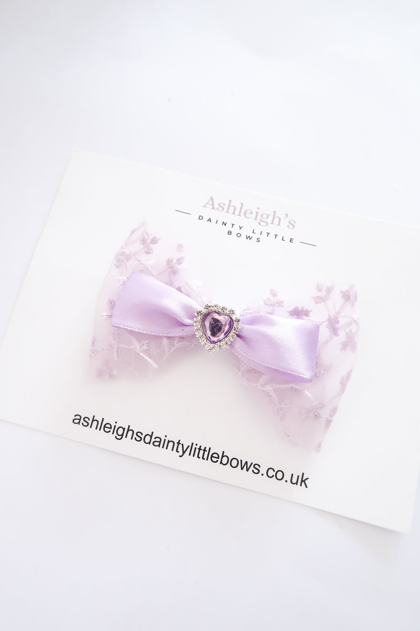Lilac tulle bow