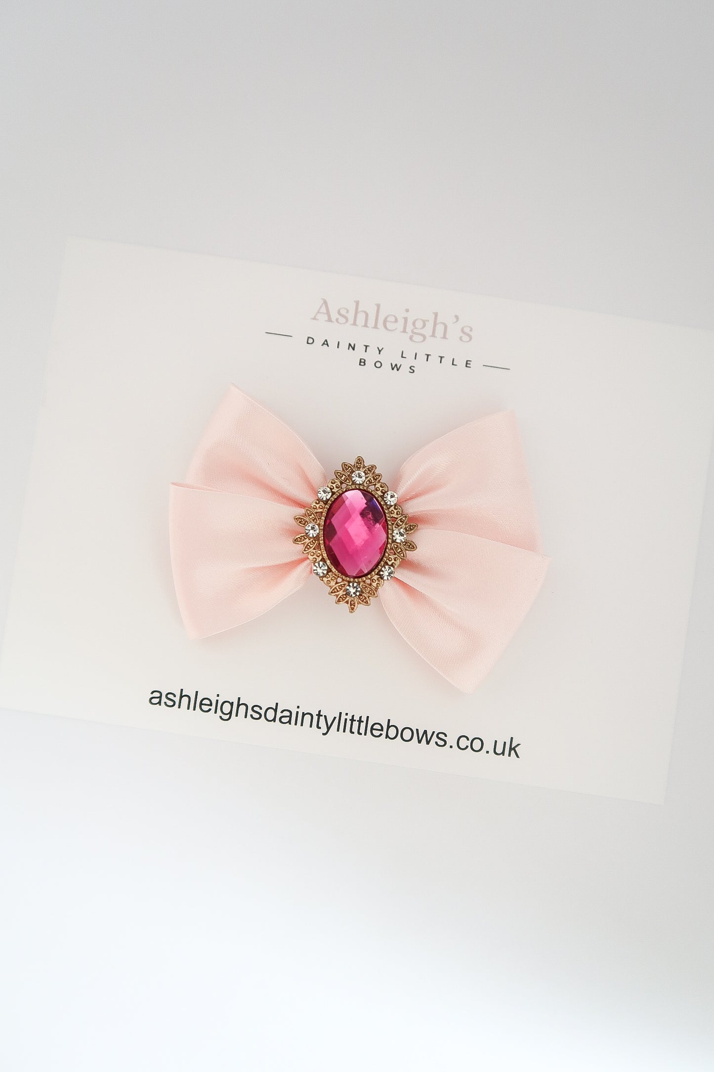 Pink gem bow