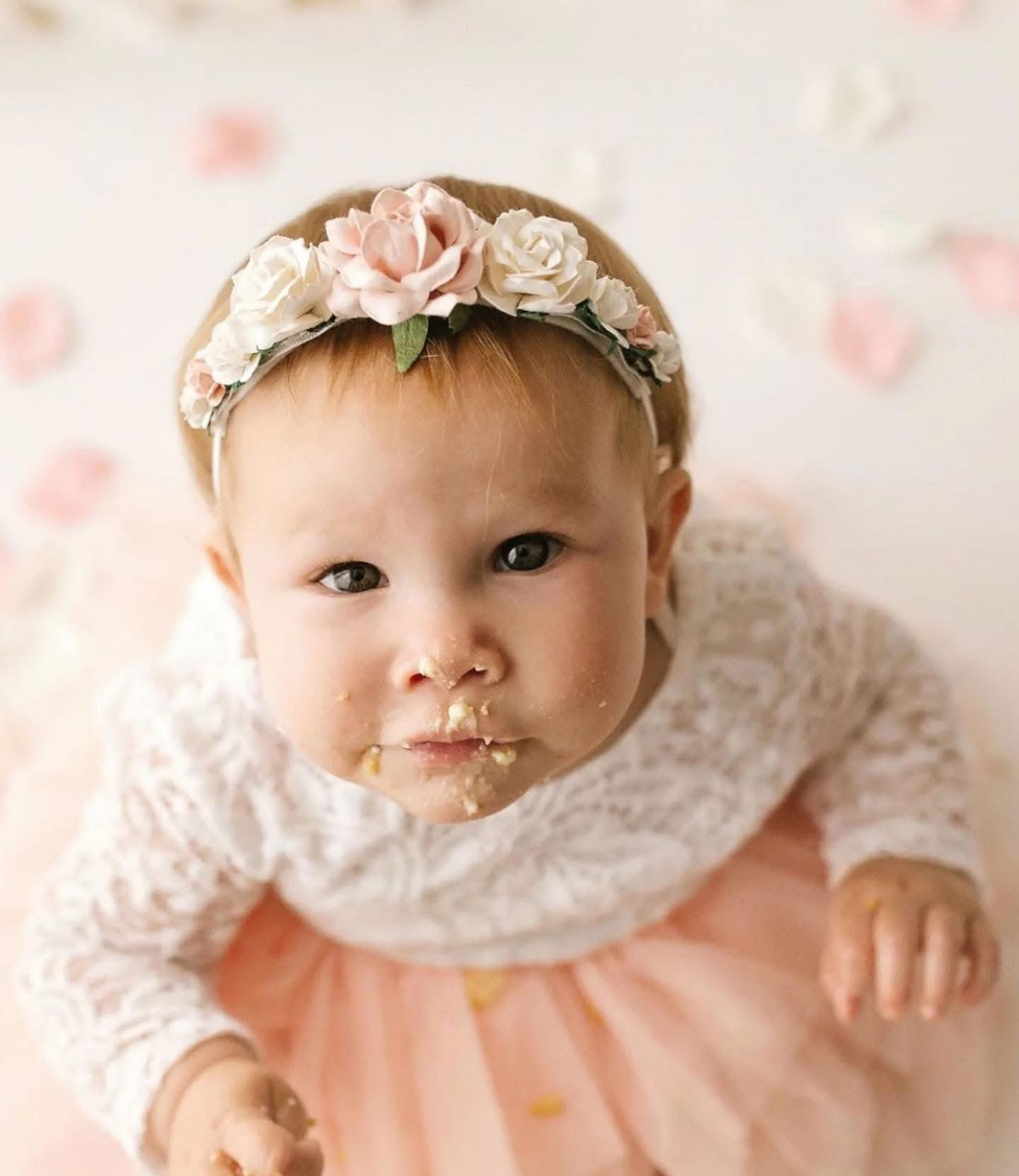 Pretty pink flower crown