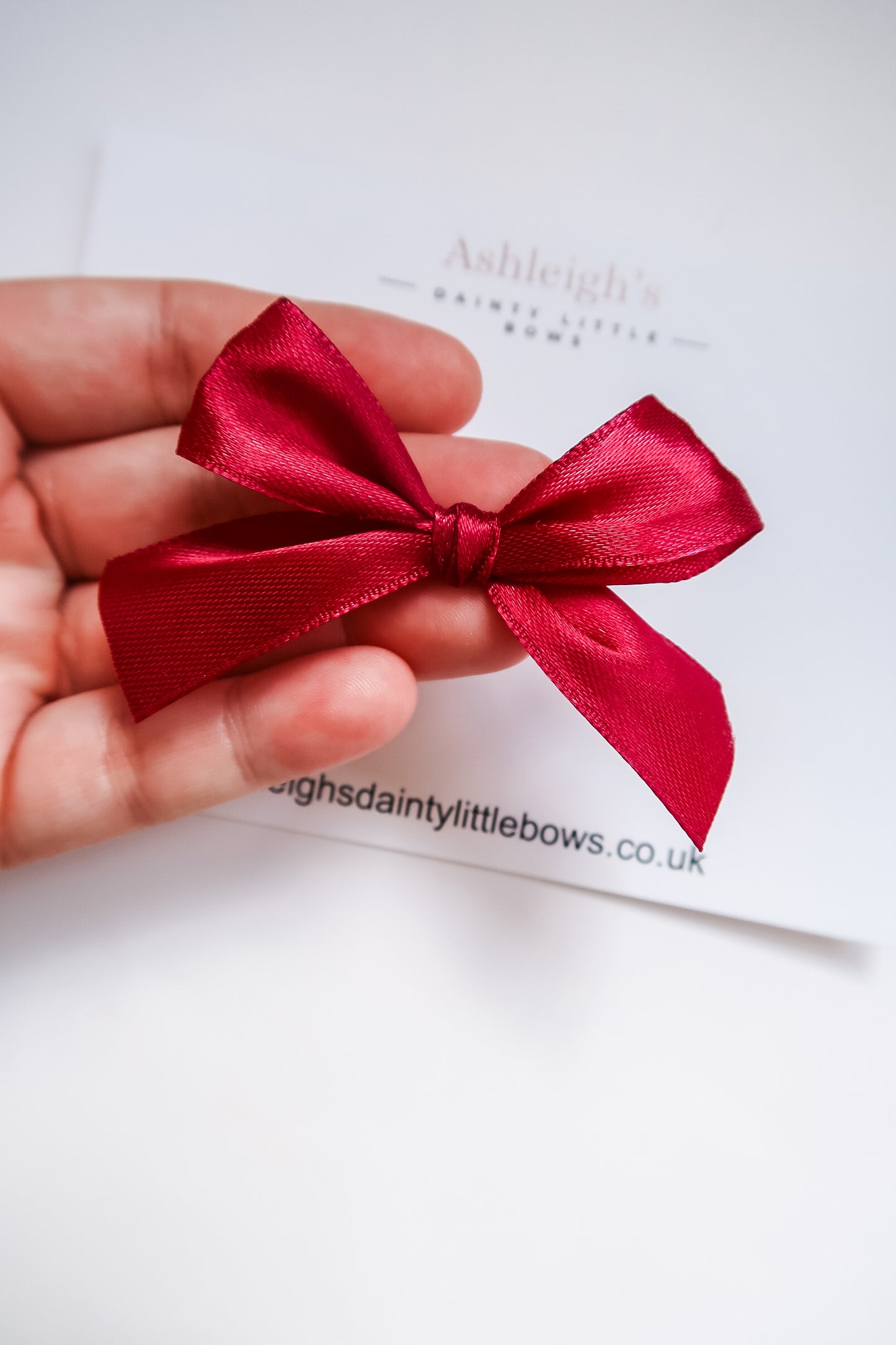 Mulberry ribbon bow