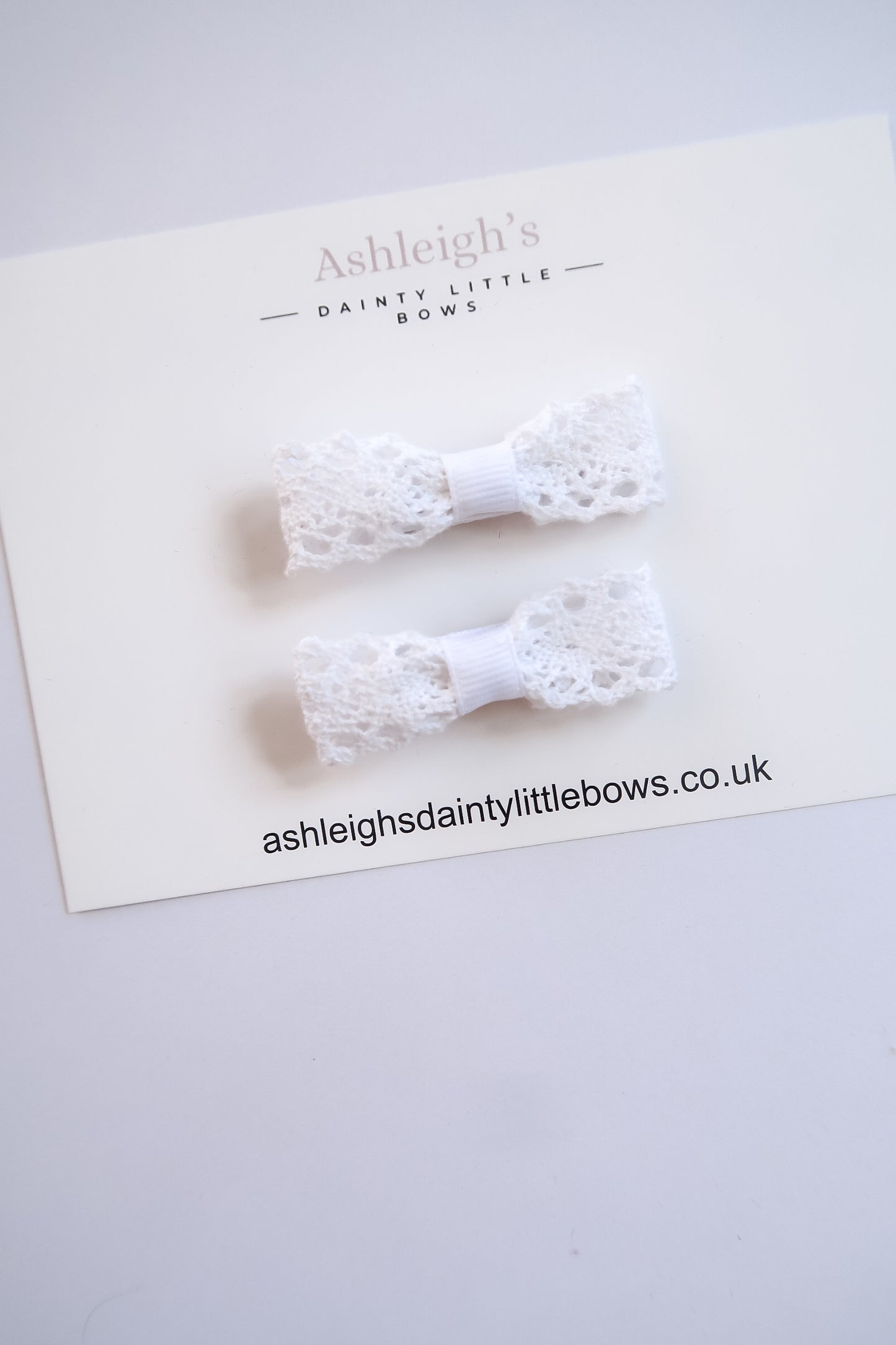 Mini lace slides set of two