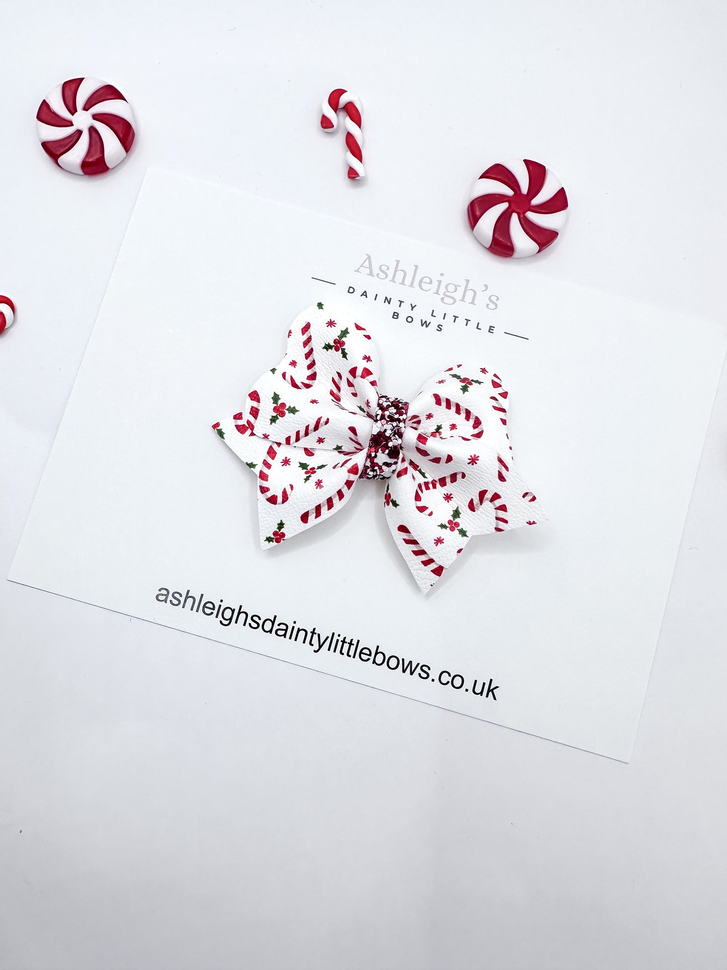 Candy cane hali bow