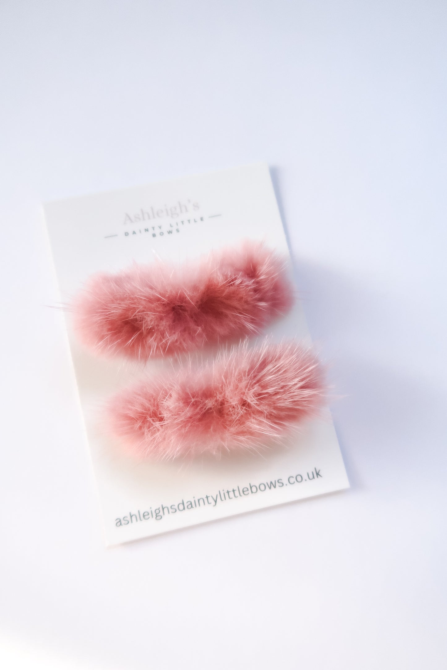 Dusky pink pom slides set of two