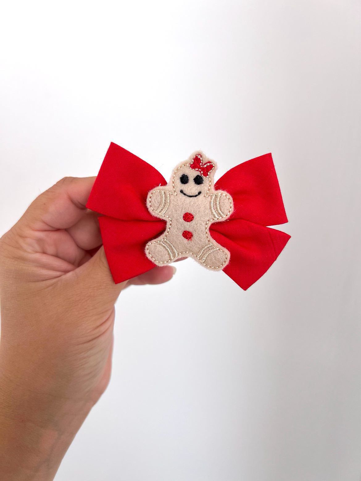 Gingerbread feltie bow