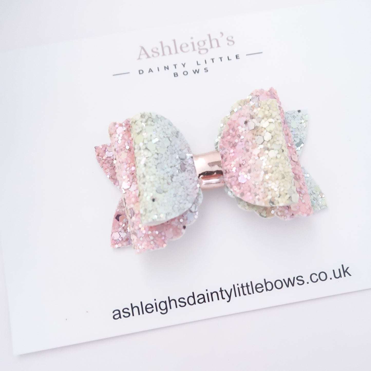 Pastel rainbow Dollie bow