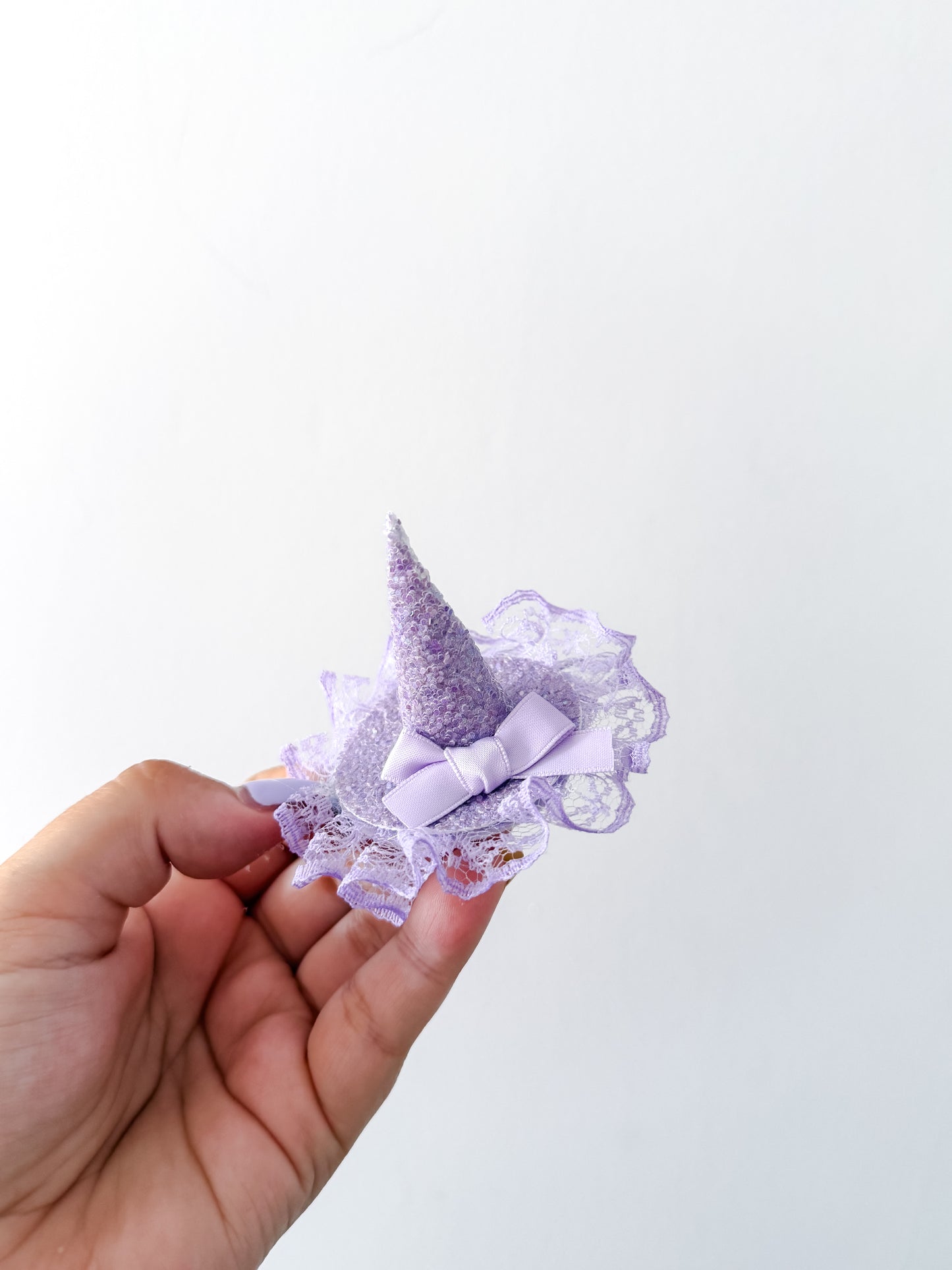 Lilac mini witch hat