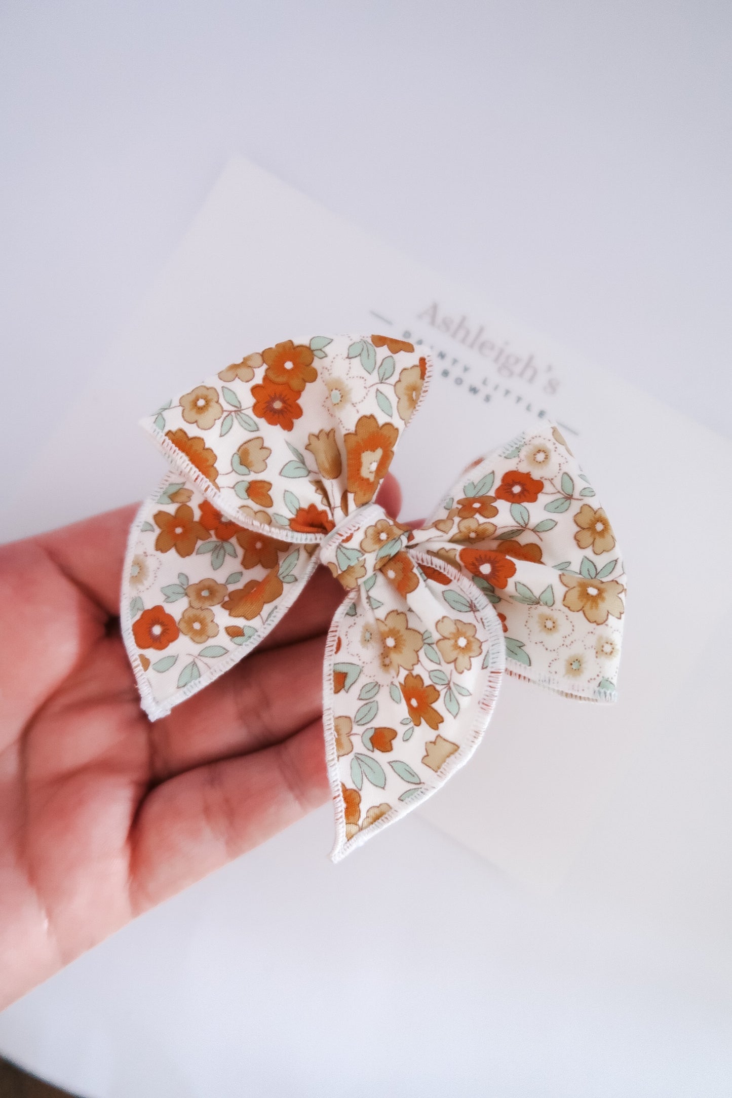 Burnt orange floral fable