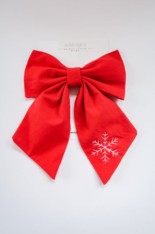 Snowflake large sailor bow