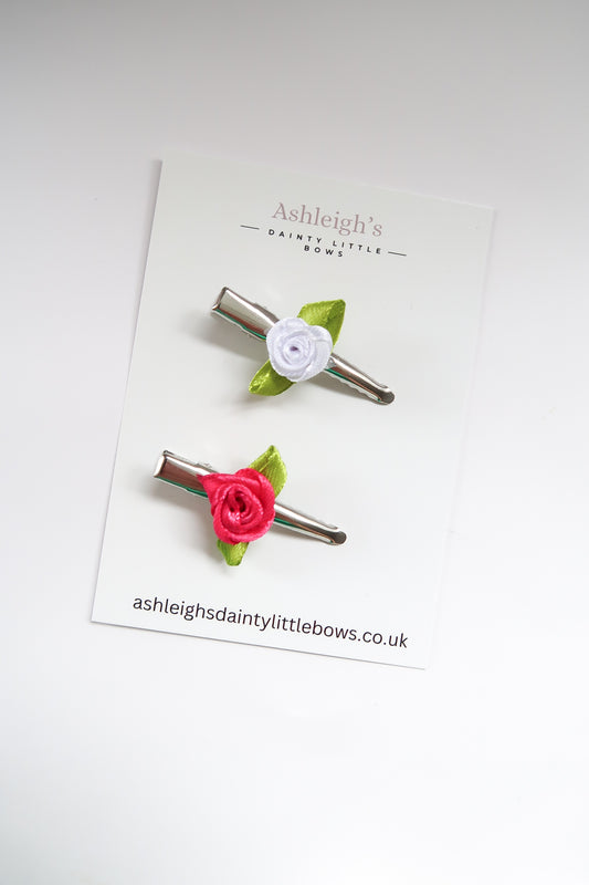Satin rose bud slides