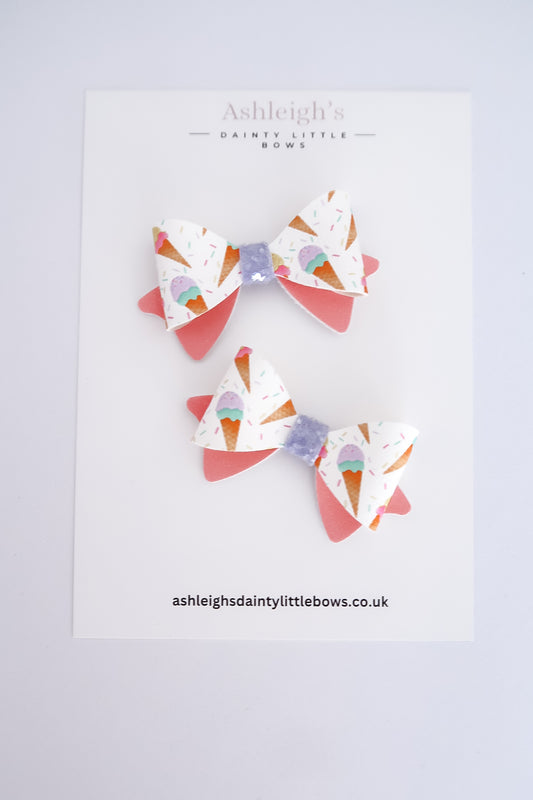 Ice cream sprinkles penny bow
