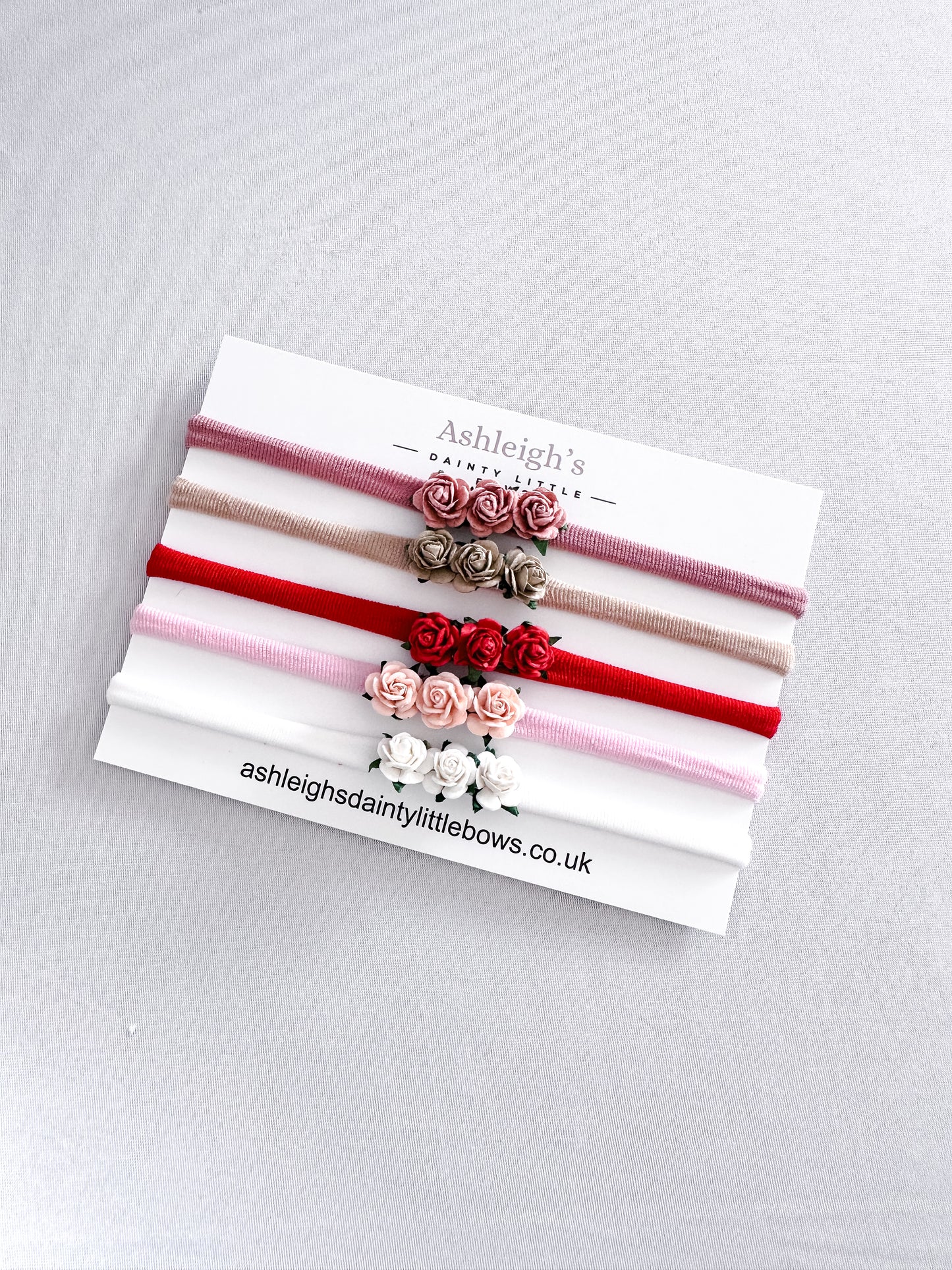 Rose bud headband collection