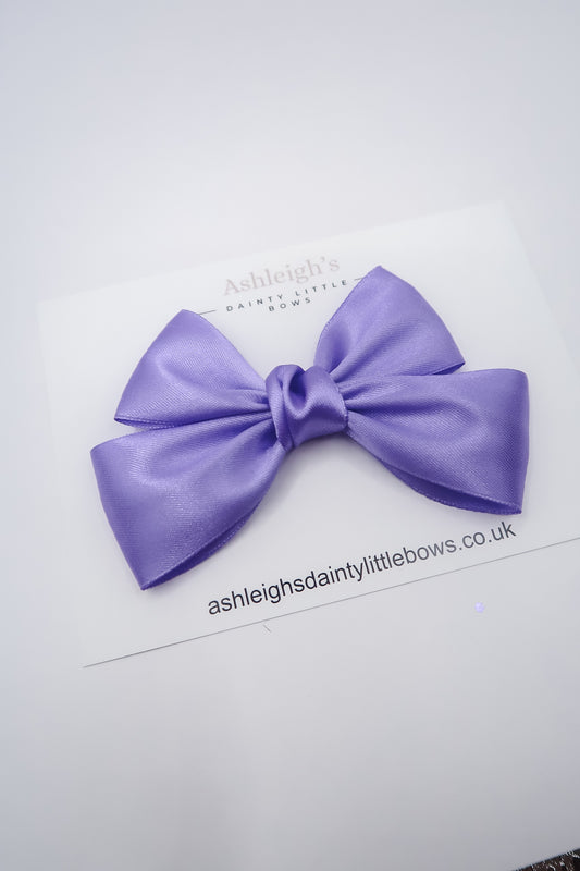 Large Purple satin Florence bow