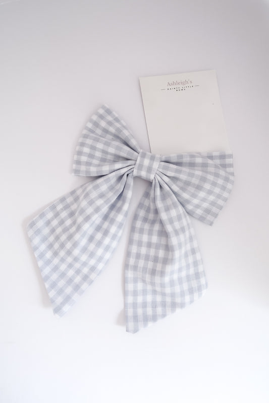 Grey gingham oversized sailor