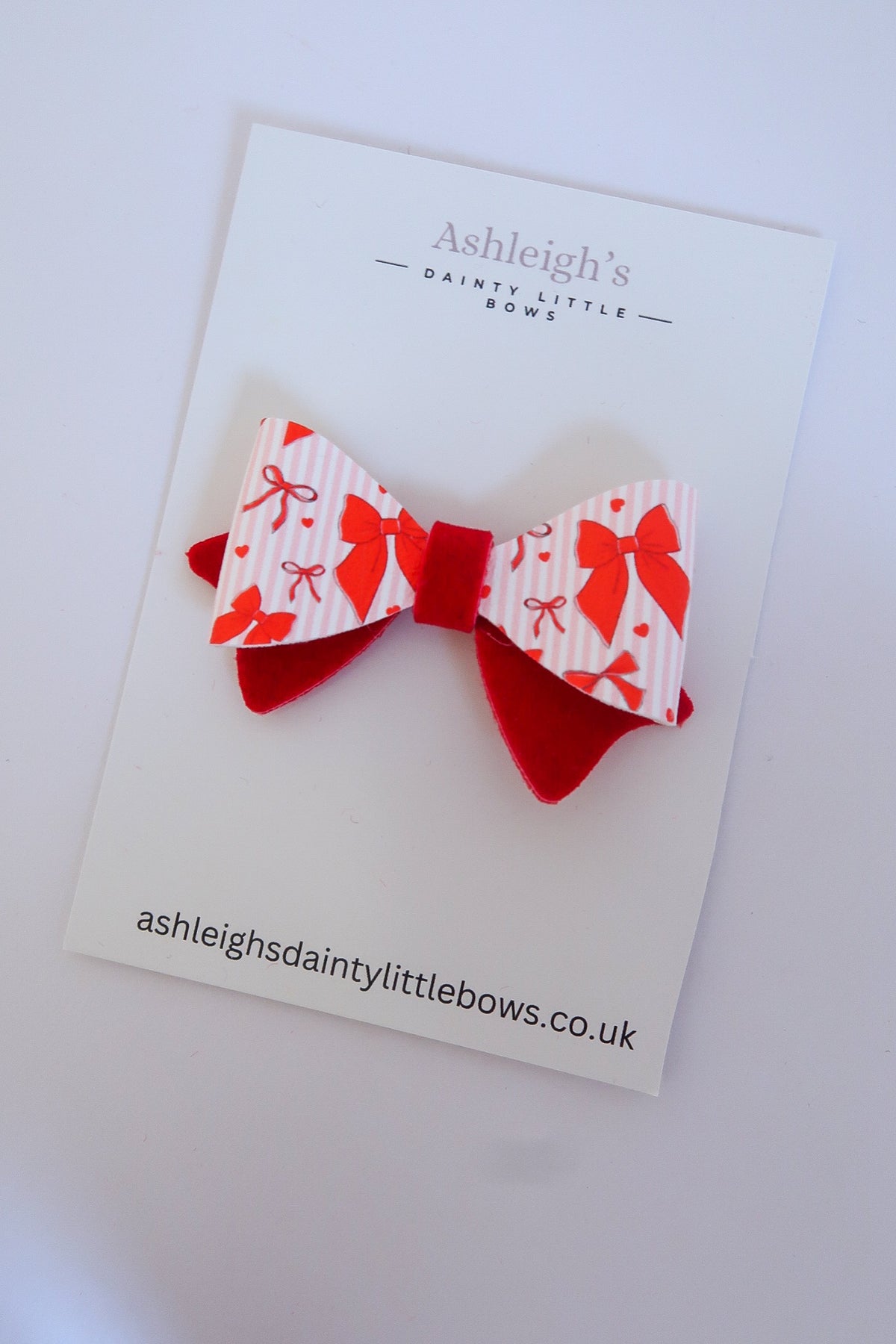Pink and red bows penny
