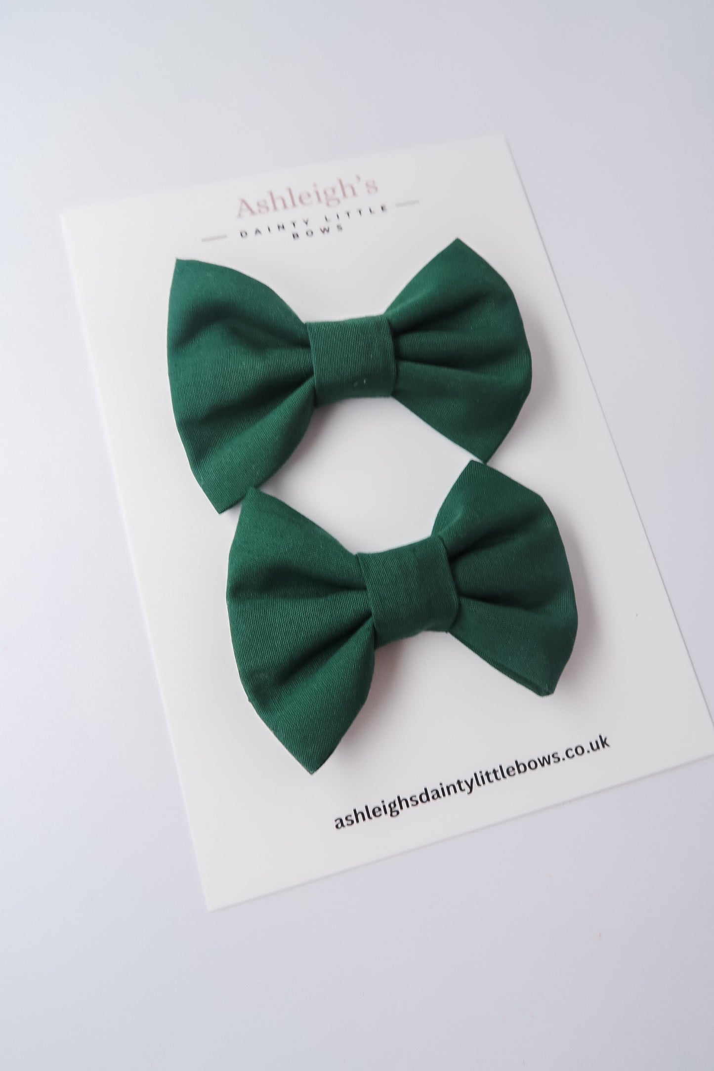 Forest green cotton bow