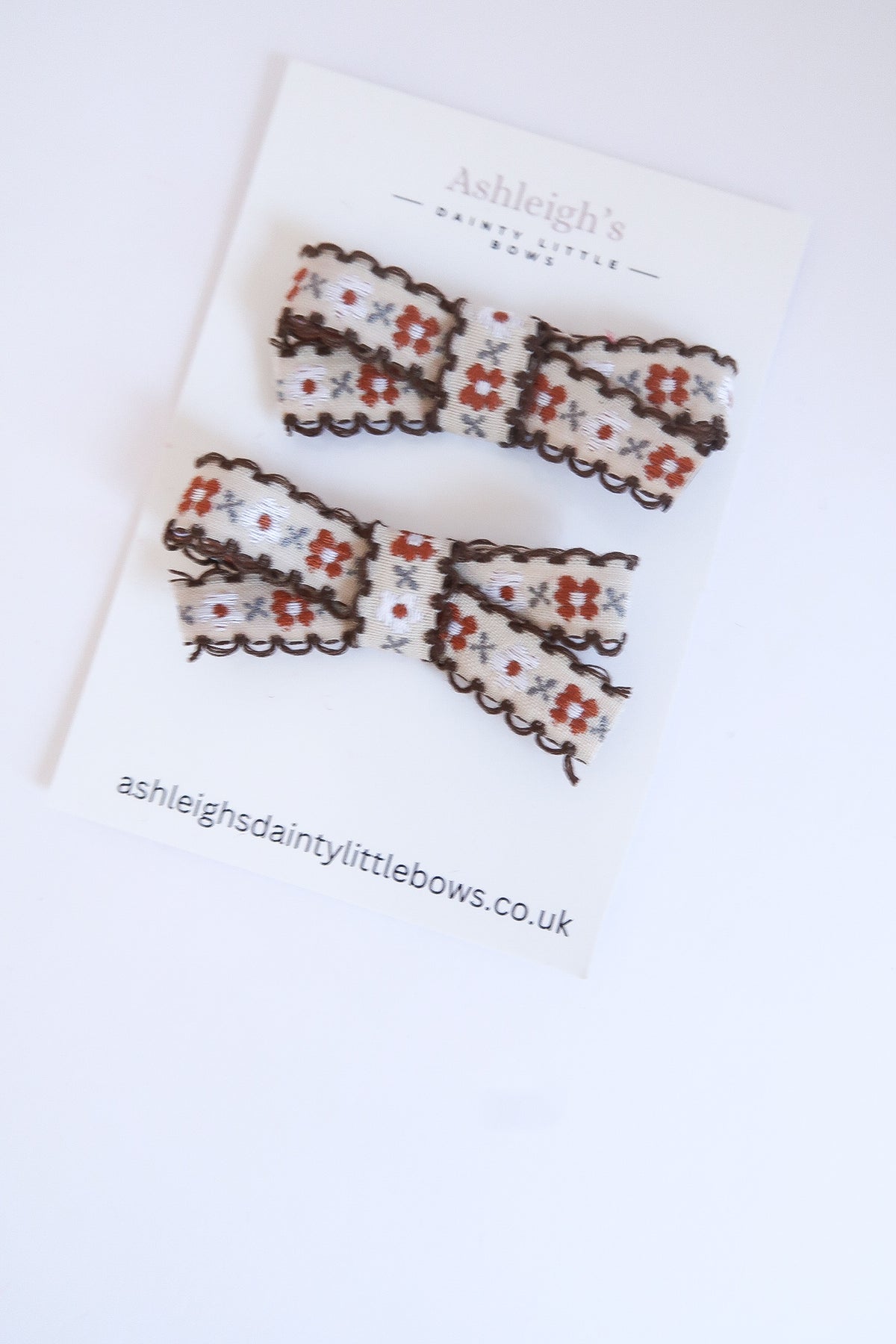 Winter beige bow