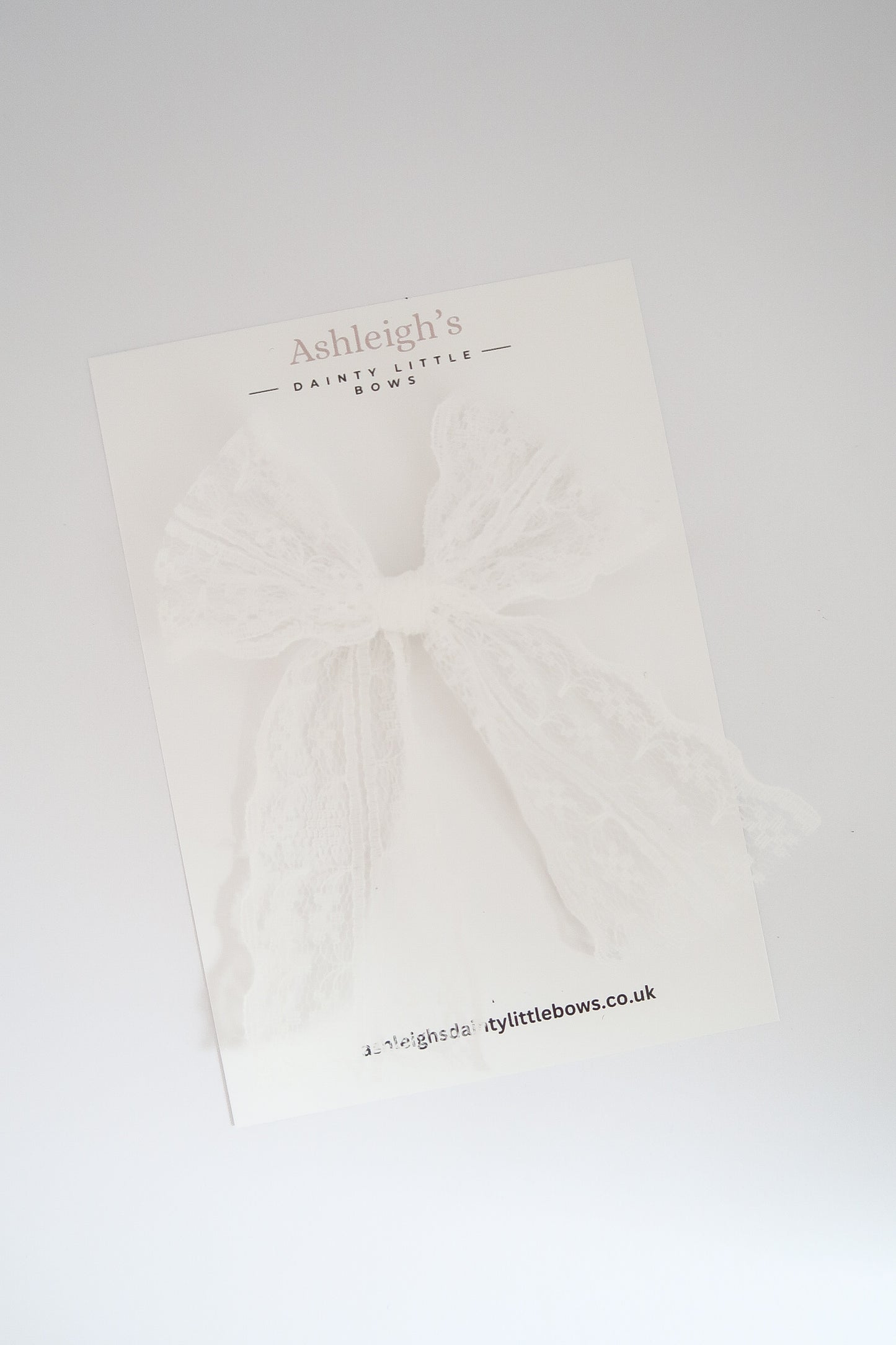 White lace bow