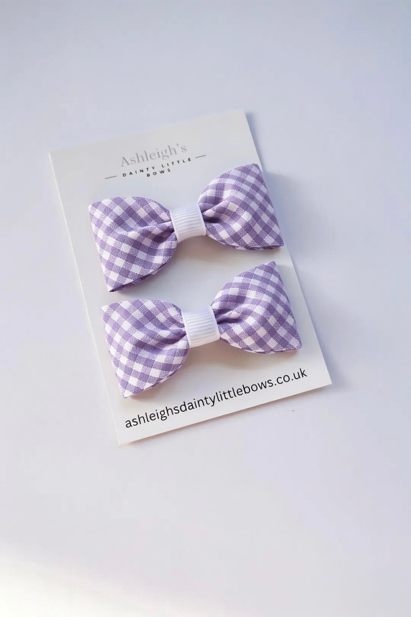 Pinch gingham ribbon bow (9 colours available)