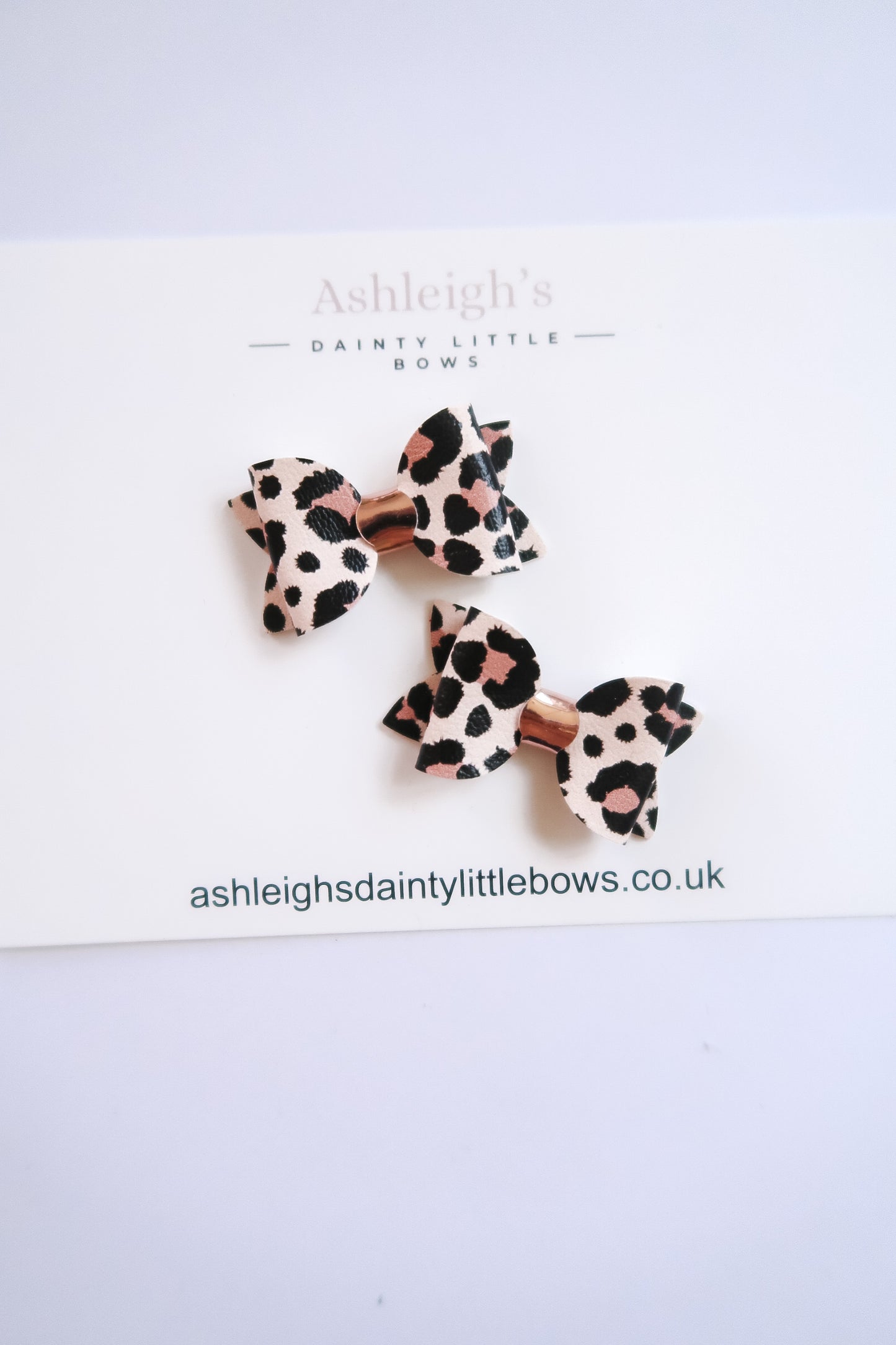 Leopard baby bow