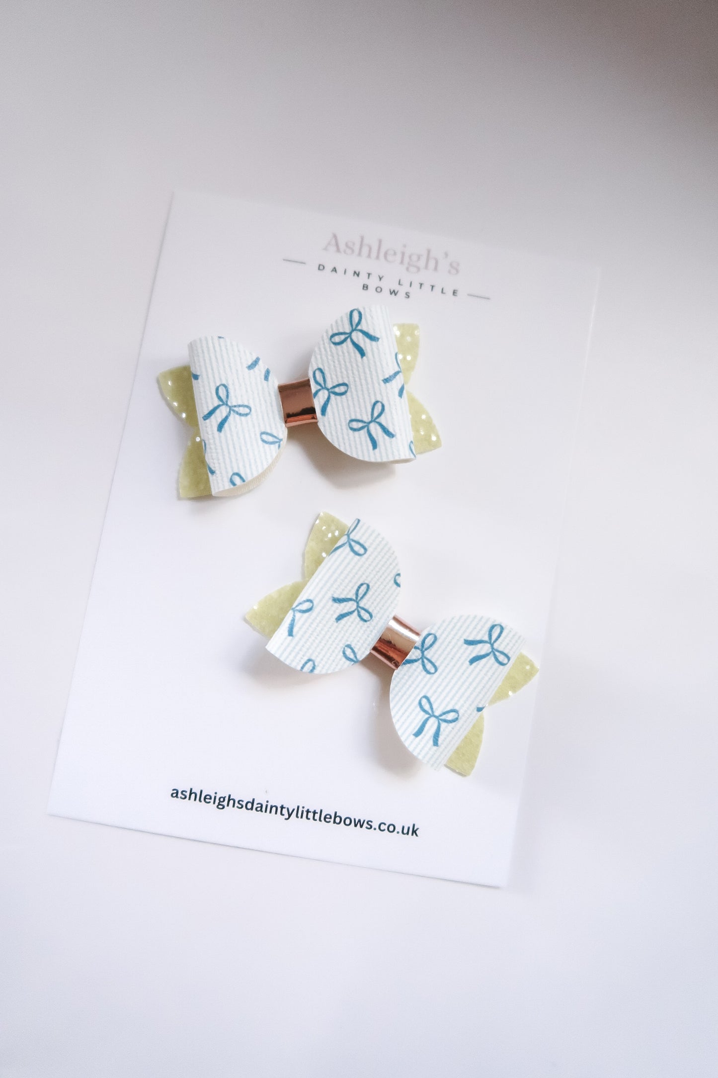 Midi lemon and blue bow
