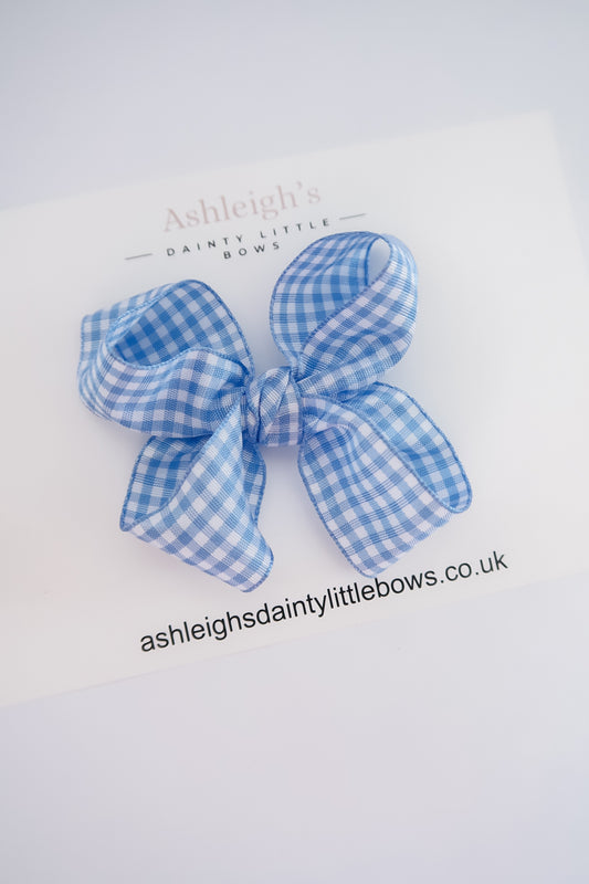 Gingham boutique bow