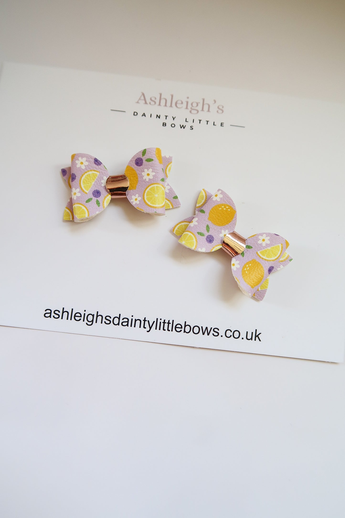 Baby bow lilac lemons