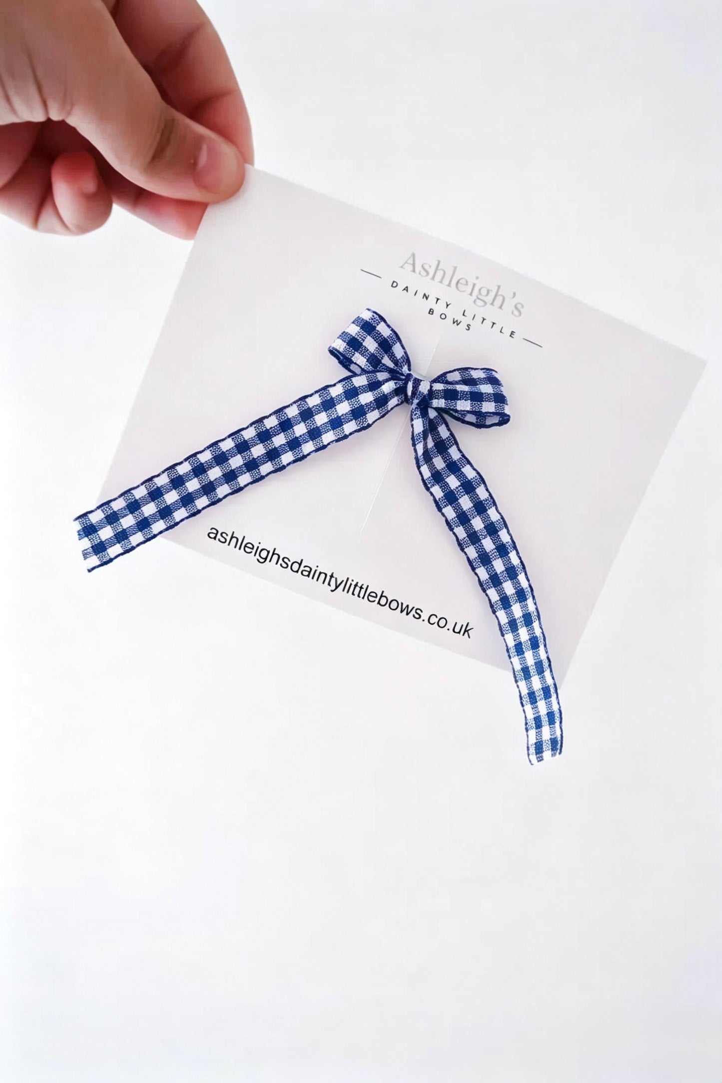 Long tail gingham bow (9 colours available)