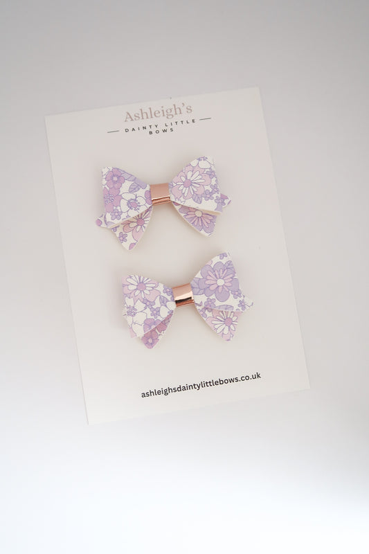 Retro lilac penny bow