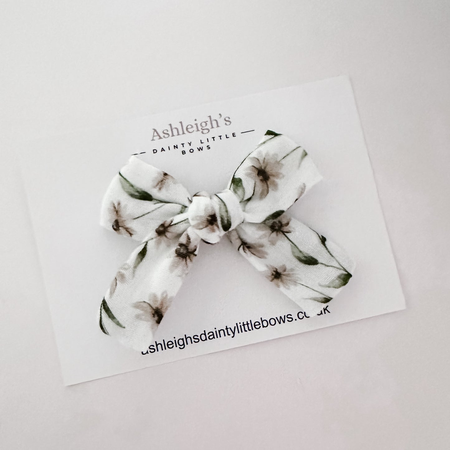 Floral gauze bow