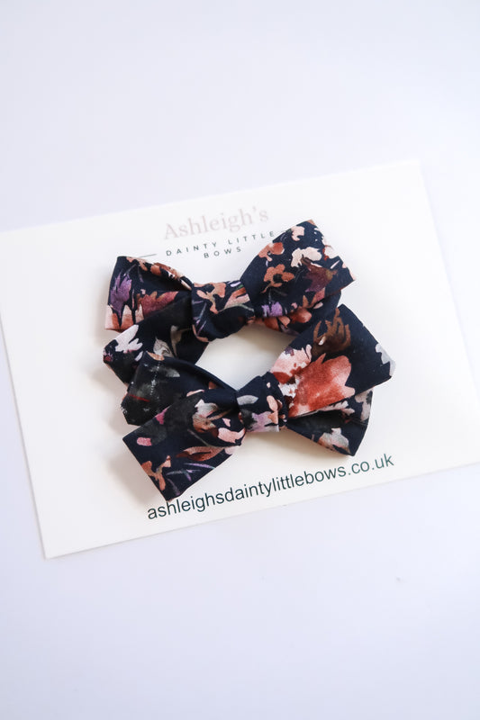 Navy muse tied bow