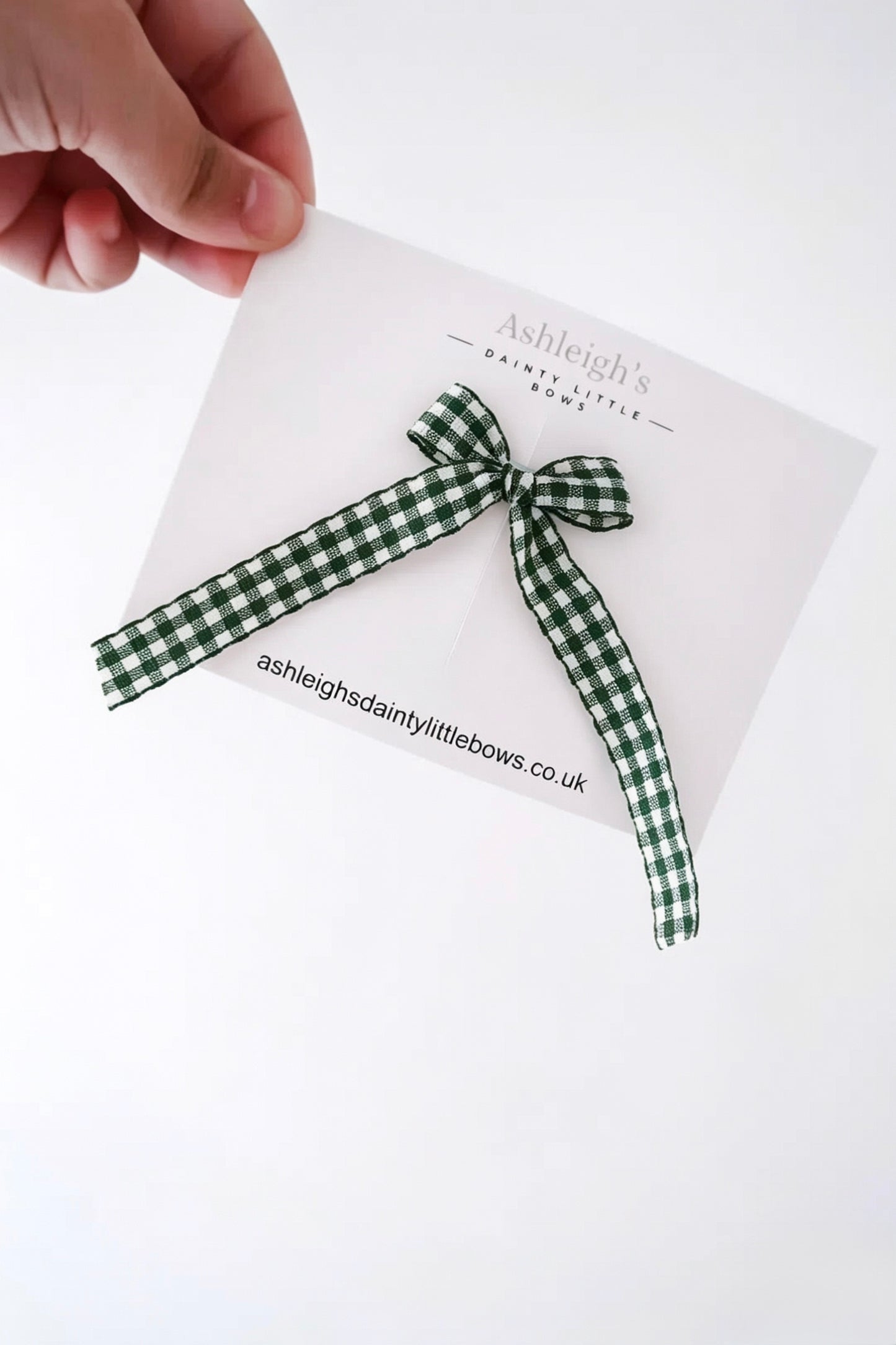 Long tail gingham bow (9 colours available)