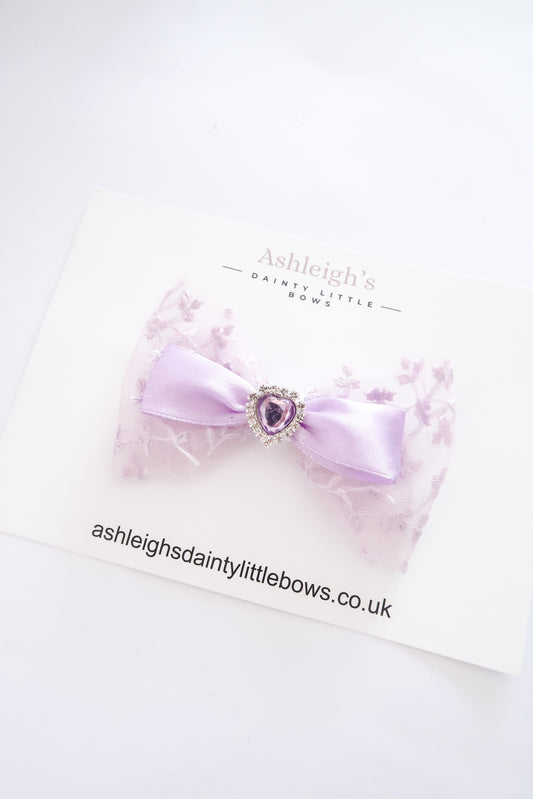 Lilac tulle bow