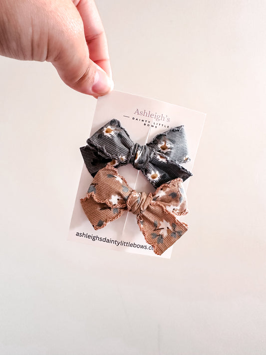 Cord ribbon bows