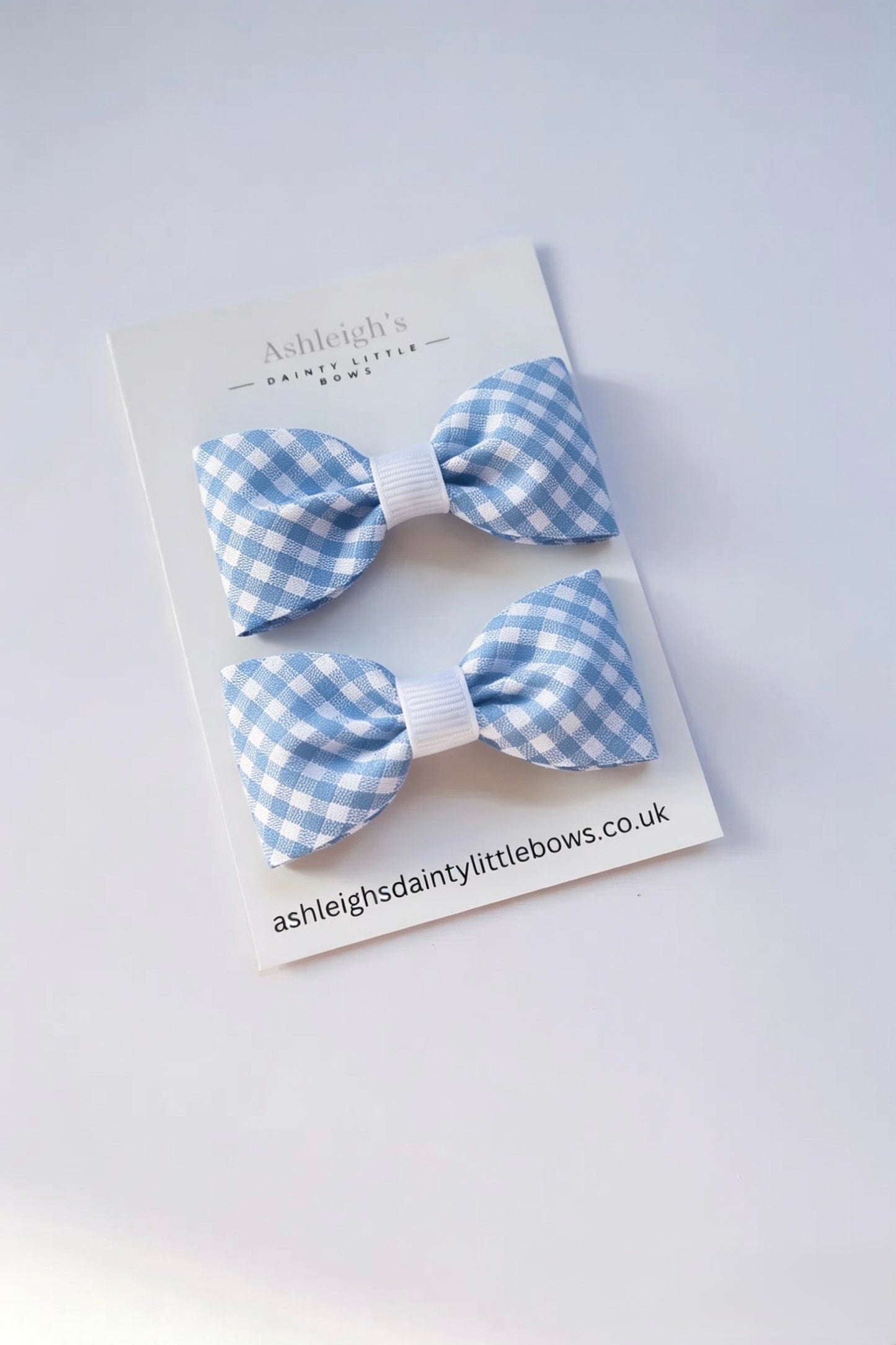 Pinch gingham ribbon bow (9 colours available)