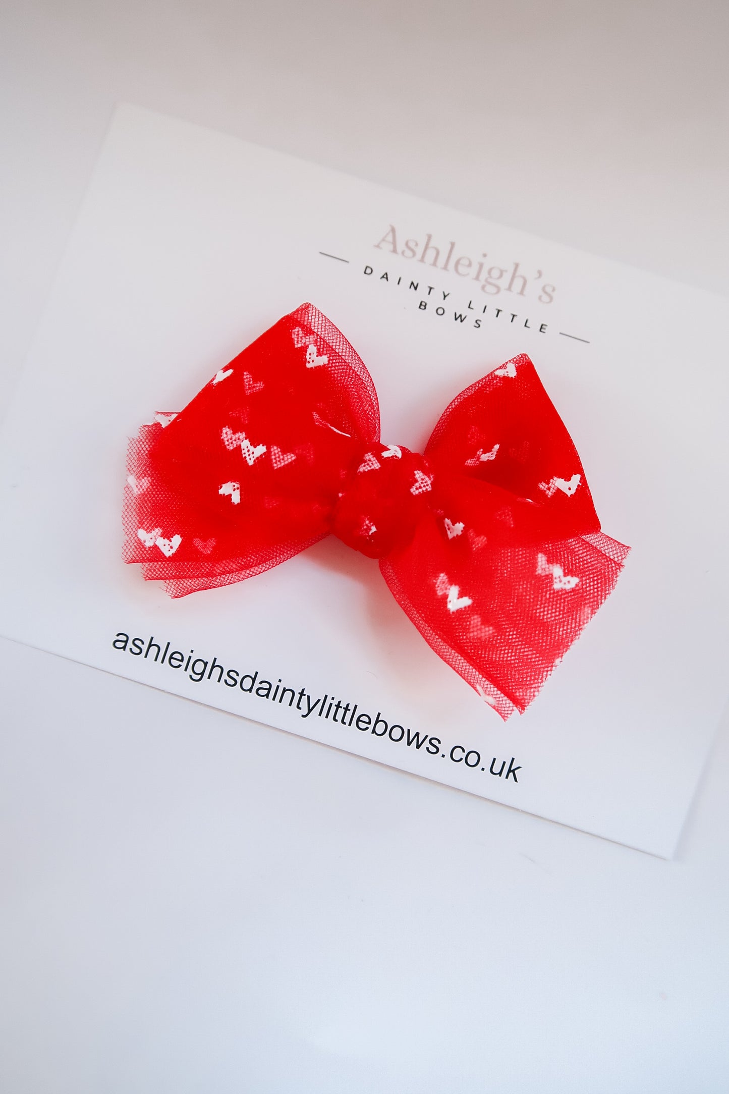 Hearts tulle bow