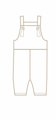 Jersey knot tie dungarees