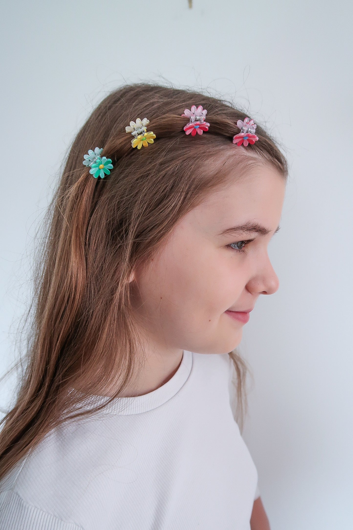 Retro mini flower clips